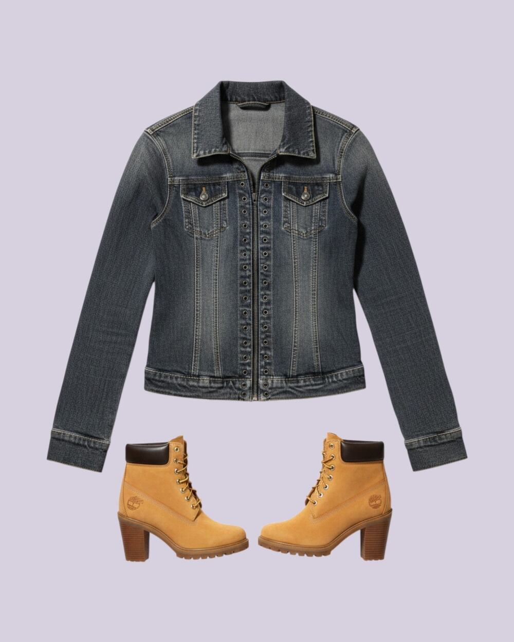 J-LO Rivet Detail Denim Jacket